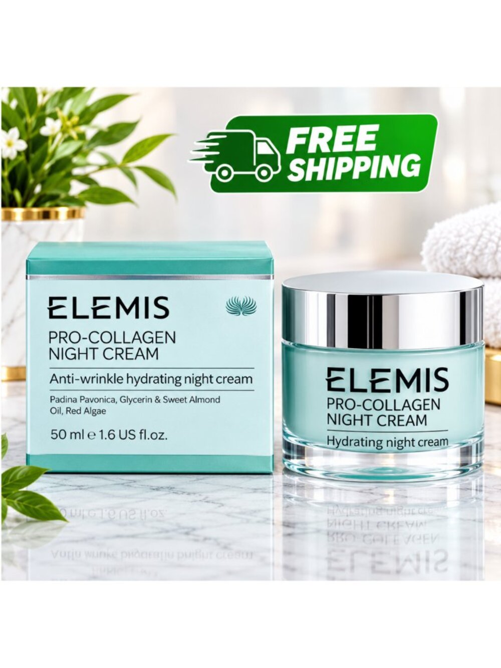 ELEMIS Pro-Collagen Night Cream 50ml Anti-Wrinkle Hydrating Luxury Skincare NIB